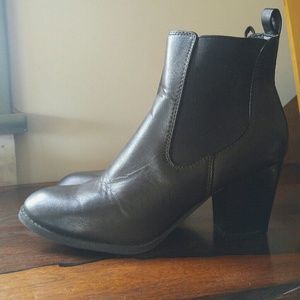 G.H. Bass black ankle boots